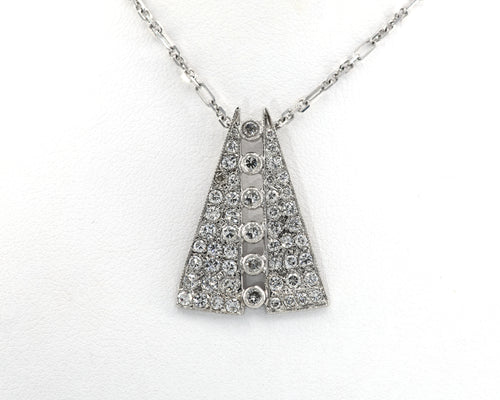 Estate Pyramid Diamond Necklace
