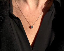 Load image into Gallery viewer, Compass Set Round Brilliant Cut Diamond Solitaire Necklace
