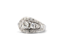 Load image into Gallery viewer, Vintage 18K White Gold Cocktail Ring

