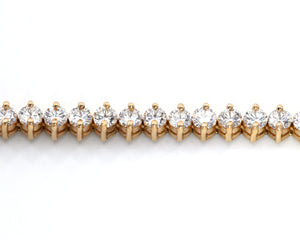 14K Yellow Gold Diamond Tennis Bracelet 8.40CTW VS2-H