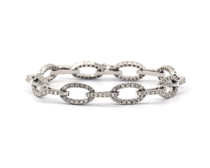 18K White Gold Bracelet Set With Diamonds 2.40CTW VS2-SI1 H