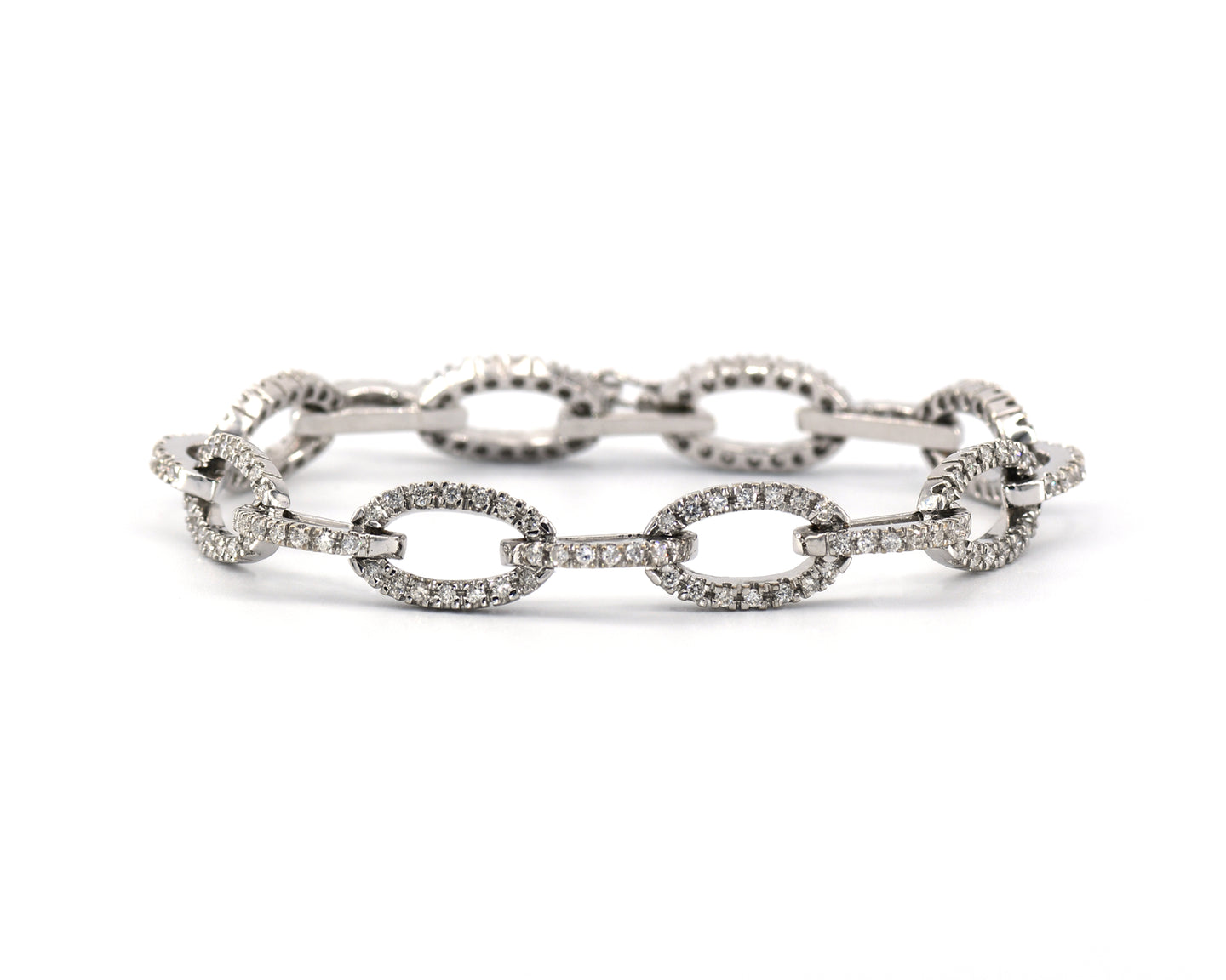 18K White Gold Bracelet Set With Diamonds 2.40CTW VS2-SI1 H