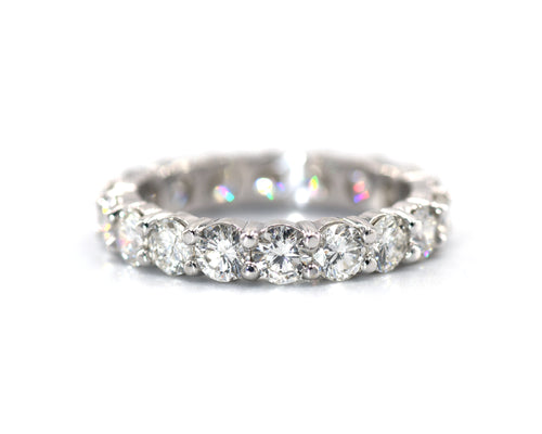 Platinum 2.90CTW Round Diamond Eternity Band
