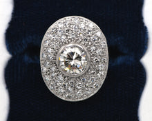 Load image into Gallery viewer, Vintage Pave Diamond Halo Ring
