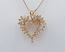Load image into Gallery viewer, Diamond Cluster Heart Pendant
