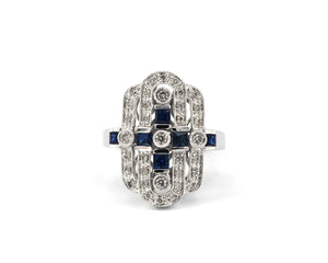Sapphire And Diamond Cocktail Ring