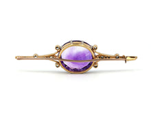 Load image into Gallery viewer, Antique Amethyst And Diamond Brooch
