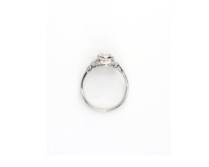 Antique Platinum Old Mine Diamond Engagement Ring