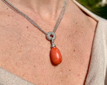 Load image into Gallery viewer, Coral And Diamond Necklace
