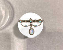 Load image into Gallery viewer, Vintage 14K Yellow Gold Opal Brooch
