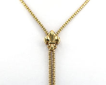 Load image into Gallery viewer, Vintage 14K Yellow Gold Fleur De Lis Necklace
