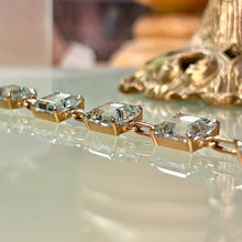 Load image into Gallery viewer, Vintage Emerald Cut Aquamarine Bracelet
