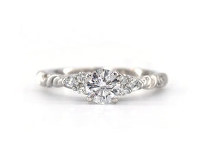 White Gold GIA Certified Round Brilliant Cut Diamond Engagement Ring