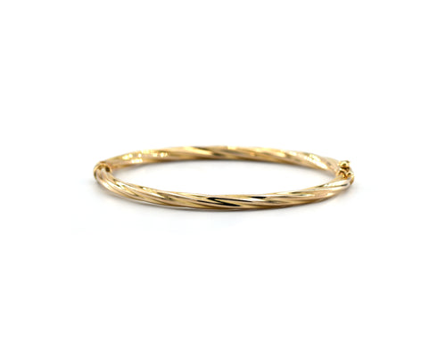 Yellow Gold Twist Bangle