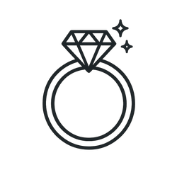 diamond engagement ring icon