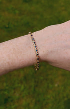 Load and play video in Gallery viewer, Estate Sapphire &amp; Diamond Zigzag Line Bracelet
