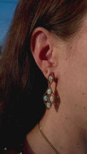 Load and play video in Gallery viewer, Antique Opal Beaded Dangler Earrings
