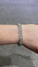 Load and play video in Gallery viewer, Vintage White Gold Filigree Diamond Bracelet
