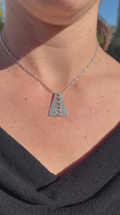 Estate Pyramid Diamond Necklace