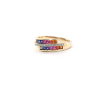 Load image into Gallery viewer, Rainbow Sapphire and Diamond Ring
