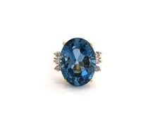 Load image into Gallery viewer, Blue topaz and diamond ring
