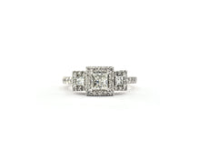 Load image into Gallery viewer, Princess-cut Diamond Halo Engagement Ring
