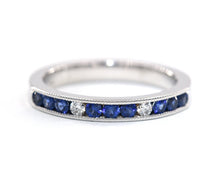 Load image into Gallery viewer, Sapphire and Diamond Anniversary Band
