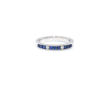 Load image into Gallery viewer, Sapphire and Diamond Wedding Band
