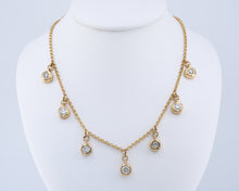 Load image into Gallery viewer, Bezel-set Diamond Dangle Necklace
