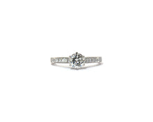 Load image into Gallery viewer, Round Diamond Engagement Ring with Diamond Accents
