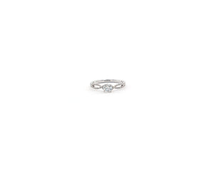 Round Diamond Engagement Ring with Diamond Accents