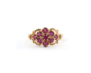 Vintage 10K Yellow Gold Ruby Ring