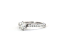 Load image into Gallery viewer, 14K white gold GIA certified round brilliant cut diamond engagement ring.

