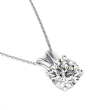 Load image into Gallery viewer, Made to Order: Round Diamond Solitaire Pendant Necklace
