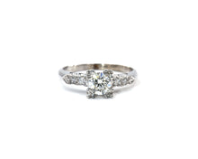Load image into Gallery viewer, Vintage Circa 1950s 14K White Gold Diamond Engagement Ring
