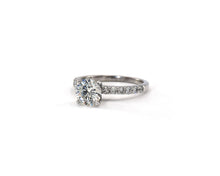 Load image into Gallery viewer, 14K white gold and diamond engagement style ring
