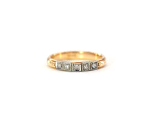 Load image into Gallery viewer, 18K Yellow and White Gold Vintage Diamond Band
