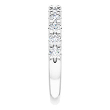 Load image into Gallery viewer, Round diamond anniversary band in 14k white gold.
