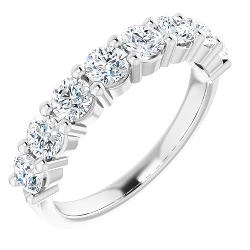 Round Diamond Anniversary Band in 14k White Gold