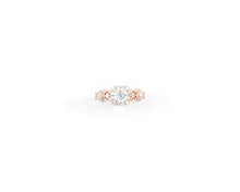 Load image into Gallery viewer, Rose Gold and White Gold Diamond Halo Engagement Ring
