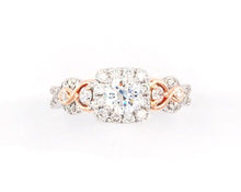 Load image into Gallery viewer, Two Tone Rose and White Gold Engagement Ring
