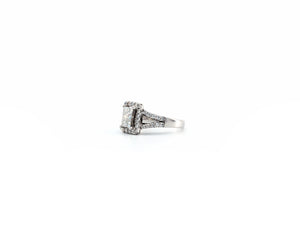 Cluster Diamond Halo Engagement Ring