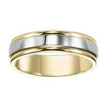 Load image into Gallery viewer, Gentleman&#39;s Two Tone Gold Wedding Band
