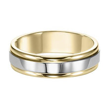 Load image into Gallery viewer, Men&#39;s Two Tone Gold Wedding Band
