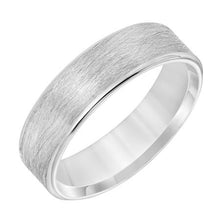 Load image into Gallery viewer, Men&#39;s White Gold Wire Finish Wedding Band

