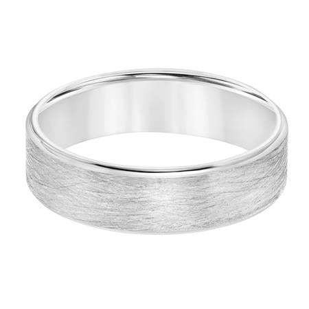 Men's Wedding Band with Wire Finish