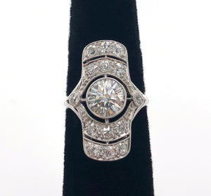 Vintage Platinum Deco Diamond Ring