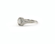 Load image into Gallery viewer, Vintage 18K White Gold Old European cut Diamond Ring.

