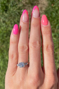 Vintage Circa 1950s Platinum Diamond Engagement Ring