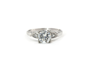 Vintage Circa 1950s Platinum Diamond Engagement Ring